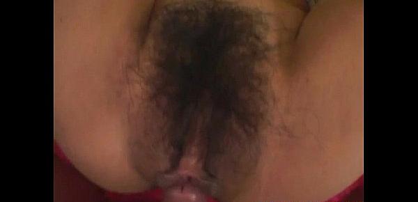  Japanese AV Model with big butt rides cock with hairy fish taco